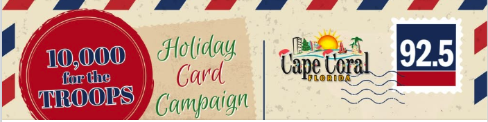 Reminder: Deadline for '10,000 for the Troops' Holiday Card Campaign is Thursday